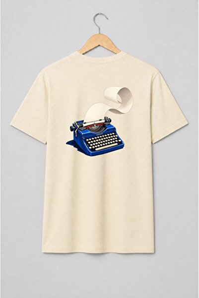 Generic Brand Tricou unisex cu Mașină de scris vintage