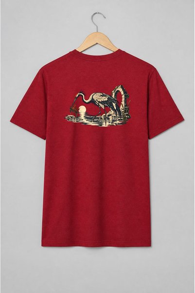 Generic Brand Tricou unisex cu Cocor și coroană în peisaj medieval
