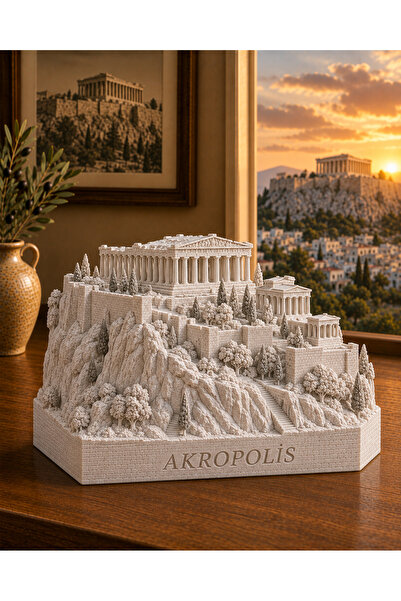 3Durak Dijital Üretim Merkezi Akropolis ve Parthenon Dekoratif Biblo – Yunani...