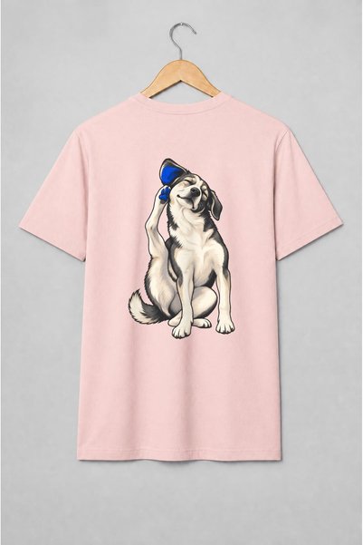 Generic Brand Tricou unisex cu Câine cu laba ridicată pentru iubitorii de câini