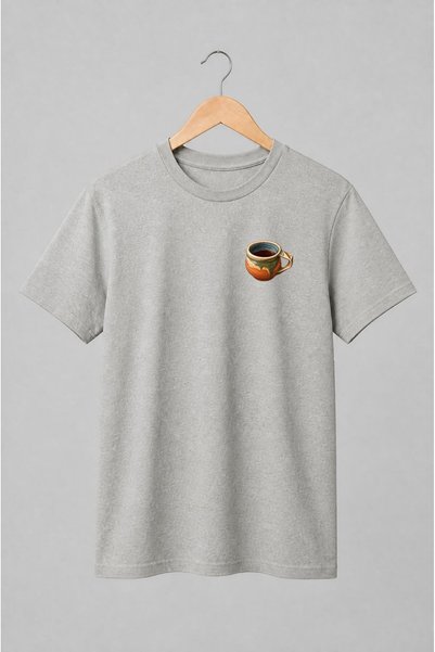 Generic Brand Tricou unisex cu Cană ceramică rustică