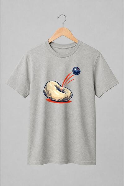 Generic Brand Tricou unisex cu Bagel cu afină zburătoare stil pop retro