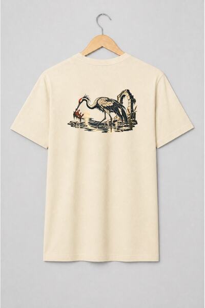 Generic Brand Tricou unisex cu Cocor și coroană în peisaj medieval