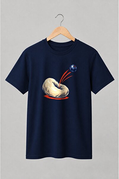 Generic Brand Tricou unisex cu Bagel cu afină zburătoare stil pop retro