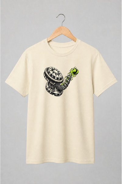 Generic Brand Tricou unisex cu Joystick arcade în stil gravură