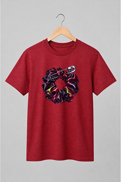 Generic Brand Tricou unisex cu Scrunchie cu ac de siguranță punk