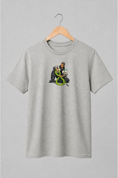 Generic Brand Tricou unisex cu Cablu audio neon cu personaj urban