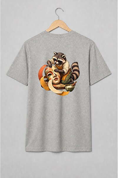 Generic Brand Tricou unisex cu Raton pictor cu mască în atelier creativ
