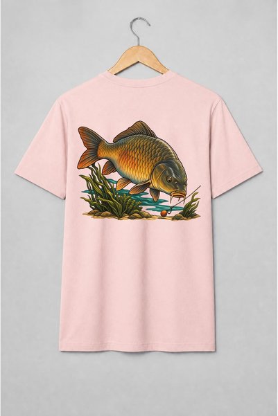 Generic Brand Tricou unisex cu Crap în apă pentru pescuit sportiv