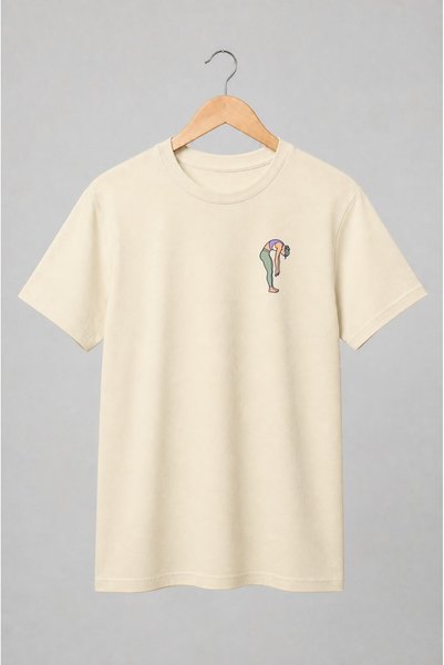 Generic Brand Tricou unisex cu Poziție Uttanasana yoga minimalistă