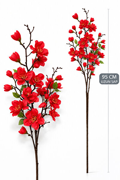ALSHOP Yapay Erik Çiçeği Dalı Gerçek Görünümlü Sakura 95 Cm