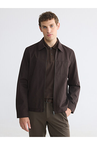 LC Waikiki Nevavm with Difference Lcwaikiki Classic Brown Regular Fit Shirt C...