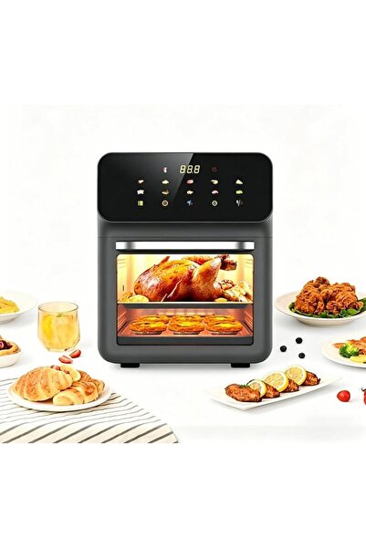REOCLE Air Fryer with Window, 9L, 1350W, Digital Touch Control, Oil-less Air ...