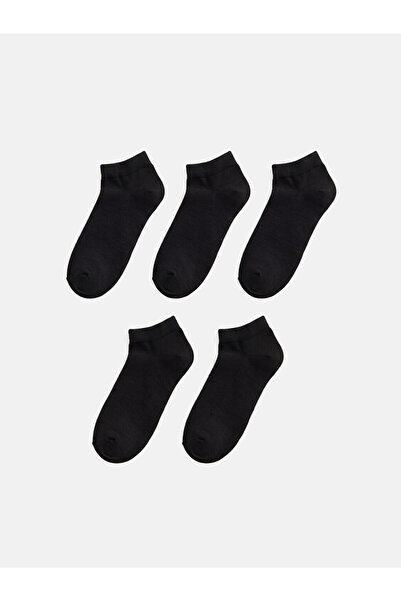 LC Waikiki Rmz Gi̇yi̇m Farkiyla Men's Booties Socks 5-Pack