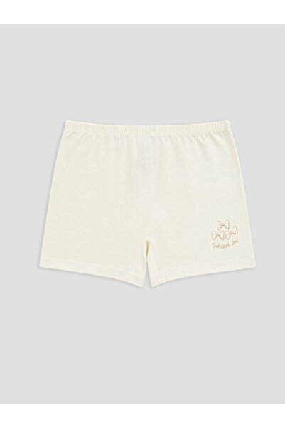 LC Waikiki Rmz Gi̇yi̇m Farkiyla Bow Printed Girls' Boxer Shorts