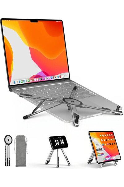 GENERAL Portable Laptop Stand for Desk, 3-in-1 Laptop Riser, Tablet Stand and...