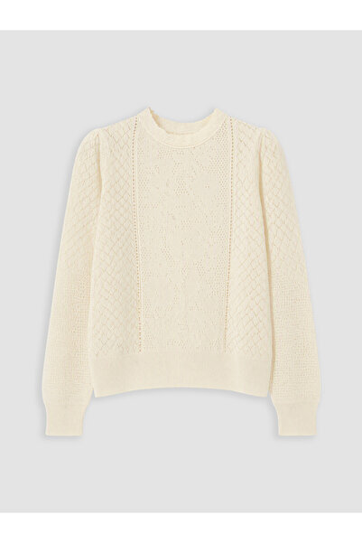 LC Waikiki Rmz Gi̇yi̇m Farkiyla Zero Roba Collar Openwork Women's Knitwear Sw...