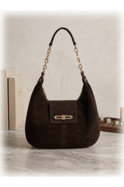 My Easy Shop Mesbag Women's Bag Genuine Suede Leather Shoulder Bag