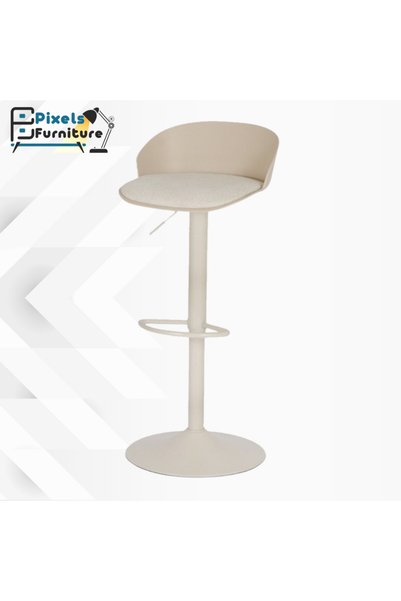 PixelsFurniture Set of 2 Bar Stools Pixel Furniture Adjustable Modern Design Swivel Style Fabric Seat, Footrest, Accounting Cashier Chair, Kitchen Tab