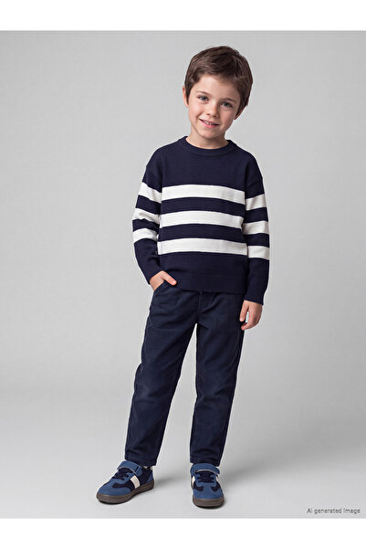 LC Waikiki Lcw Kids Navy Blue Boys' Trousers with Nevavm Difference