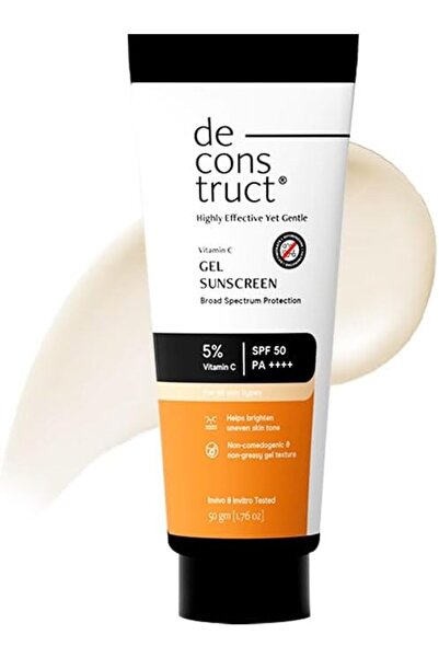 deality Deconstruct 5% Vitamin C Gel Sunscreen for Oily Skin SPF 50 PA++++ | ...