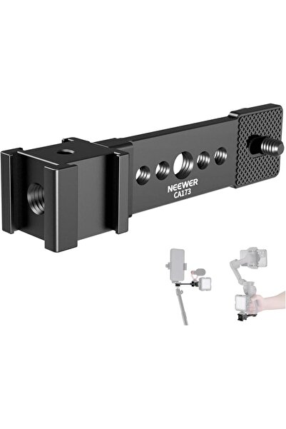 NEEWER Triple Cold Shoe Mount Plate for Mic LED Light, Metal Extension Bracke...