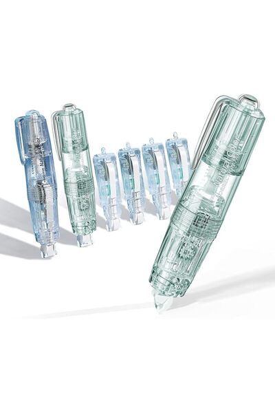 EXCEFORE White Retractable Correction Tapes, 2 Pre-Loaded Pen-Shaped Correcto...