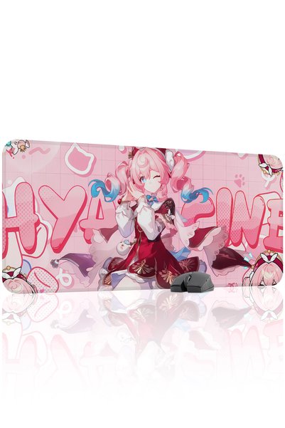 mousepad bastir Hyacine Honkai: Star Rail Anime V1 - 90X40 Gaming Mouse Pad M...