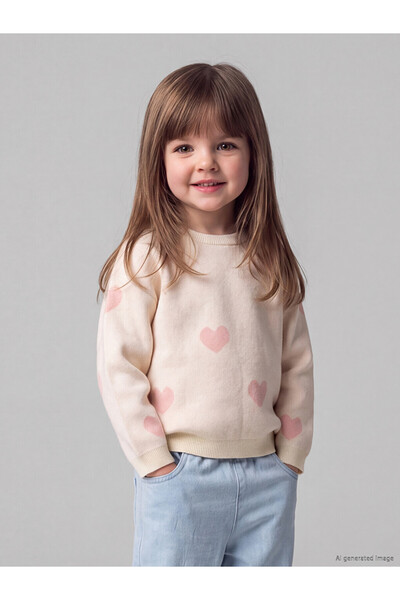 LC Waikiki Rmz Gi̇yi̇m Farkiyla Zero Roba Collar Baby Girl Sweater