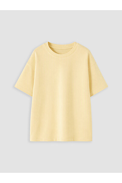 LC Waikiki Two Mt Shop Quality Lcw Kids Yellow Combed Cotton Plain Standard &...