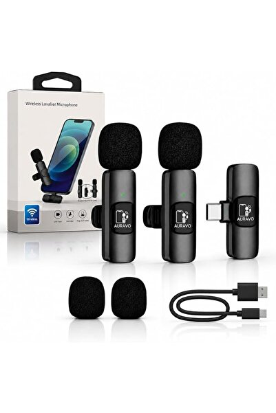 GENERAL Auravo - Wireless Tie Microphone, 2 in 1 USB-C Wireless Microphone, M...