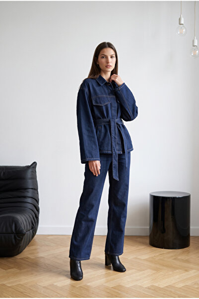 unika boutique Ženska traper jakna i pantalone sa pojasom