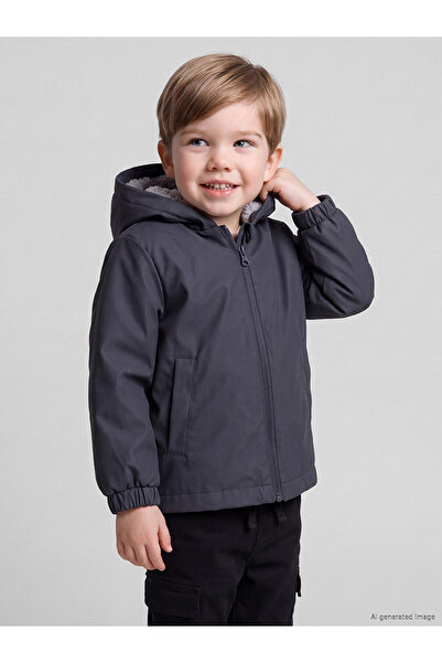 LC Waikiki Two Mt Shop Quality Lcw Baby Anthracite Water Repellent Baby Boy Coat