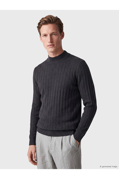 LC Waikiki Nevavm Farkıyla Southblue Anthracite Knitwear Plain Fisherman / Ha...