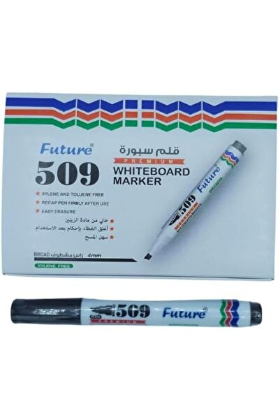 FUTURE Whiteboard Markers No.509, 4.0 mm, Xylene Free, Easy Erase, Chisel Tip...