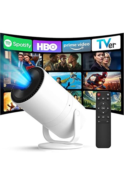 GENERAL [Built-in Apps] Mini Projector with WiFi and Bluetooth & Android 12, ...