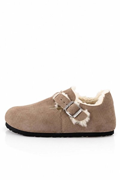 5in1Canpolat Mink Suede Sabo Shoes 24381
