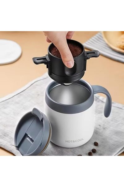 POURCOLLECTİON Pour Over Coffee Maker, Reusable Stainless Steel Dripper for T...
