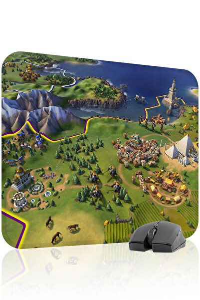 mousepad bastir Civilization 48x40 Gaming Mouse Pad για παίκτες, Αντιολισθητι...