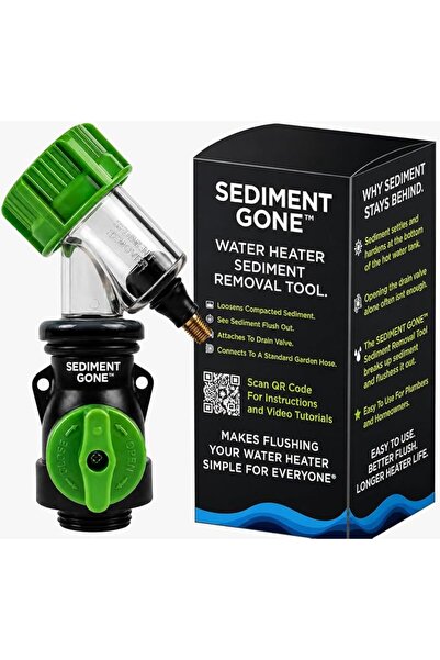 GENERAL EZVac Sediment Removal Tool for Water Heaters – Flushes, Cleans & Bre...
