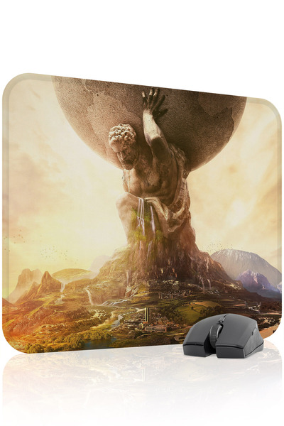 mousepad bastir Civilization 48x40 Gaming Mouse Pad για παίκτες, Αντιολισθητι...