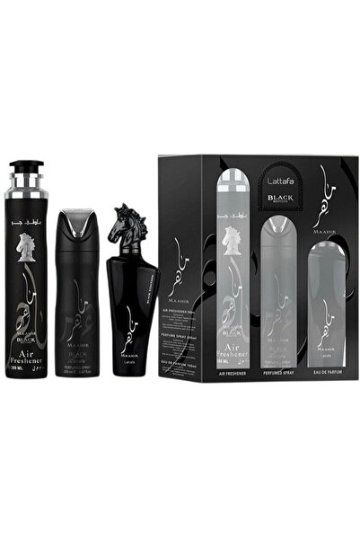 lattafa Maahir Black Edition - Unisex Gift Set 3 Pieces