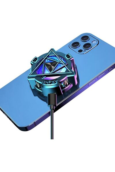 NALACAL Magnetic Phone Cooler Fan with RGB Lights for Mobile Gaming, Universa...