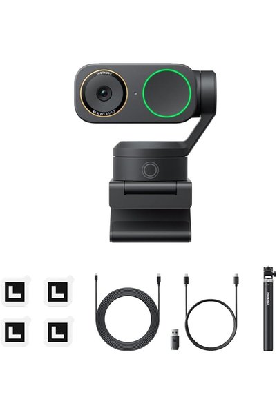 Insta360 حزمة Link 2 Pro Creater - كاميرا ويب PTZ بدقة 4K لأجهزة الكمبيوتر/ماك