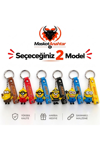 MaskotAnahtar Silikon Anahtarlık Minyonlar 2'li Seçim