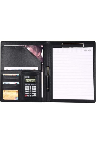 EXCEFORE Professional Padfolio Clipboard, Faux Leather Portfolio Folder Binde...