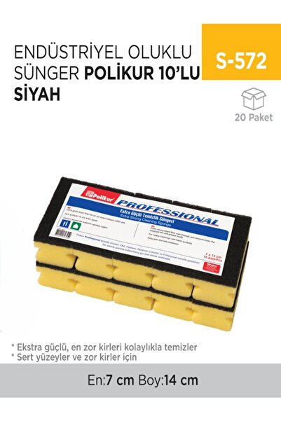 inci çelik aksesuar 2 Pieces Industrial Corrugated Sponge Polycur 10Lu Black