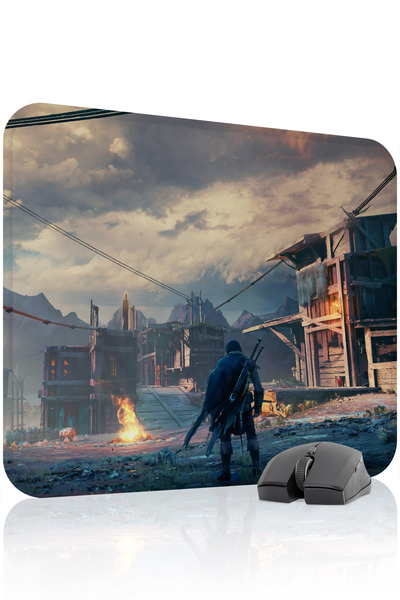mousepad bastir Shadow of Mordor 48x40 Mouse Pad Gaming pentru Gameri, Bază A...