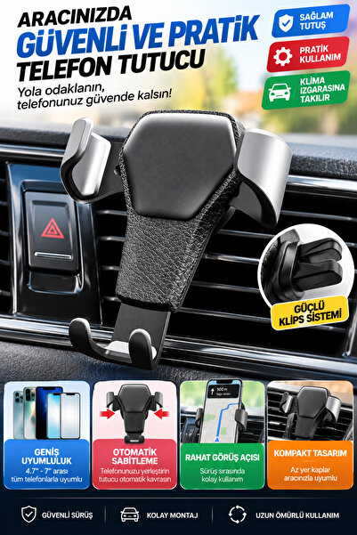 OpenCity Gravity In-Car Phone Holder, Compatible with Air Conditioning Grille...