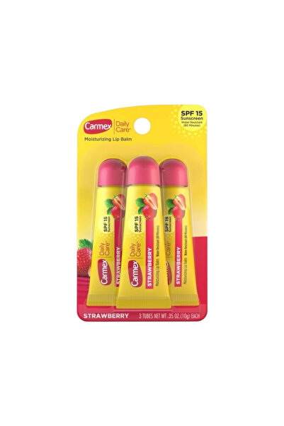 Carmex Moisturizing Lip Balm Fresh strawberry, 10 gm Puck of 3